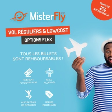 MISTERFLY – vols réguliers et low-cost – toutes destinations
