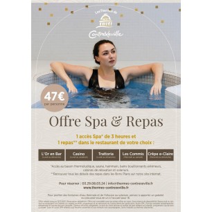 Contrex 3h spa  repas restaurant Les Commis 1 pers.
