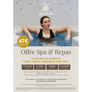 Contrex 3h spa - repas restaurant Le Trèfle 1 pers.